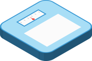 weighing scale illustration in 3D isometric style png