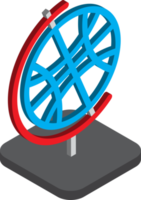 wereldbol illustratie in 3d isometrische stijl png