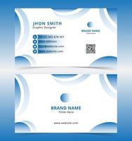 Modern blue gradient business card design vector