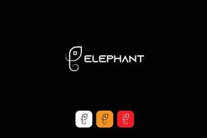 diseño de logotipo de elefante vector