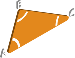 ilustração de triângulo retângulo em estilo 3d isométrico png