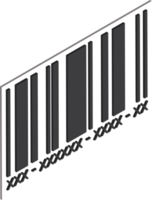 ilustración de código de barras en estilo isométrico 3d png