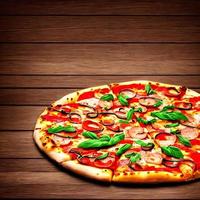 Pizza. Traditional Italian cuisine fast food. photo