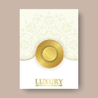 Luxury white background mandala card vector