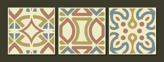 vintage ornament pattern collection template vector