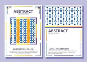 colorful abstract pattern cover design vector