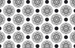 Flat mandala seamless pattern template vector