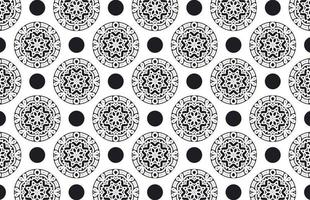 Flat mandala seamless pattern template vector