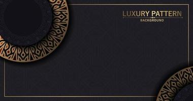 Luxury gold border pattern background vector