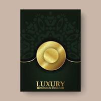 Luxury dark background mandala card vector