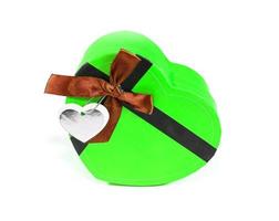 Green Heart-shaped box photo