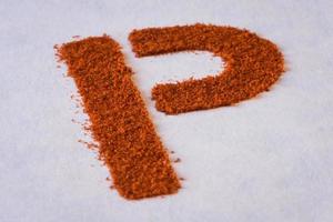 Paprika Seasoning Letter P photo