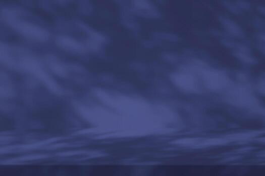 Blue Stucco Table with Nature Shadow on Concrete Wall Texture Background, Suitable for Cosmetic Product Presentation Backdrop, Display, and Mock up. photo