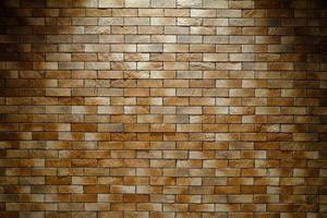 Brick Wall Background with Spotlight from the Top. photo