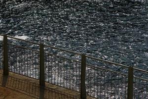 Security fence on the Mediterranean coast. photo