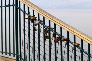 Security fence on the Mediterranean coast. photo