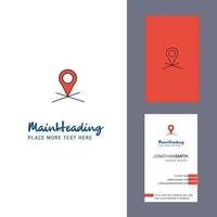 Map location Creative Logo and business card vertical Design Vector