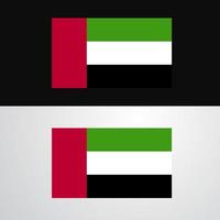 diseño de banner de bandera de los emiratos árabes unidos vector