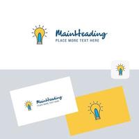 Idea vector logotype with business card template Elegant corporate identity Vector