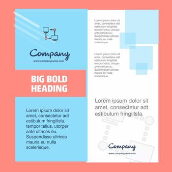 redes informáticas empresa folleto título página diseño empresa perfil informe anual presentaciones folleto vector fondo