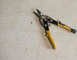 Scissors for cutting metal and metal building elements. photo