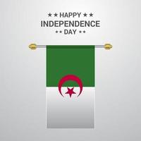 Alegeria Independence day hanging flag background vector