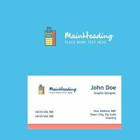 Fax machine logo Design with business card template Elegant corporate identity Vector