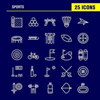 paquete de iconos de línea deportiva para diseñadores y desarrolladores vector