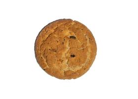 Oatmeal raisin cookies on a white background. Sweets.  tea biscuits. photo