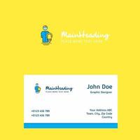 Idea logo Design with business card template Elegant corporate identity Vector