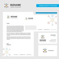 Network Business Letterhead Envelope and visiting Card Design vector template