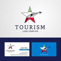 Travel Somaliland flag Creative Star Logo and Business card design vector