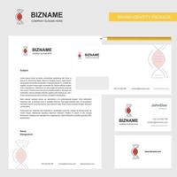 DNA Business Letterhead Envelope and visiting Card Design vector template