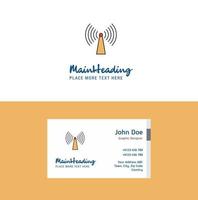 Flat Wifi Logo and Visiting Card Template Busienss Concept Logo Design vector