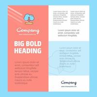 Cloud downloading Business Company Poster Template with place for text and images vector background