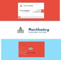 Beautiful Hospital Logo and business card vertical Design Vector