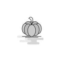 Pumpkin Web Icon Flat Line Filled Gray Icon Vector