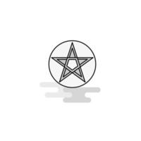 Star Web Icon Flat Line Filled Gray Icon Vector