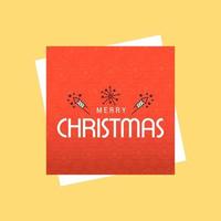 Christmas card design with elegant design and yellow background vector