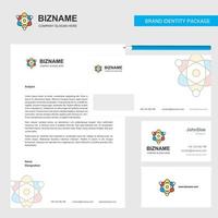 Nuclear Business Letterhead Envelope and visiting Card Design vector template