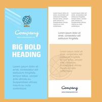 Globe Business Company Poster Template with place for text and images vector background