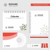 Chemical bonding Logo Calendar Template CD Cover Diary and USB Brand Stationary Package Design Vector Template