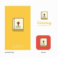 Holy Bible Company Logo App Icon and Splash Page Design Creative Business App Design Elements vector