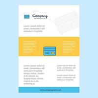 Template layout for Credit card comany profile annual report presentations leaflet Brochure Vector Background