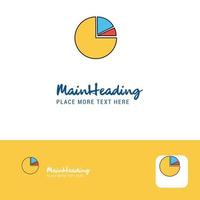 Creative Pie chart Logo Design Flat color Logo place for Tagline Vector Illustration