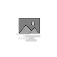 Image Web Icon Flat Line Filled Gray Icon Vector