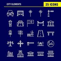 City Elements Line Icons Set For Infographics Mobile UXUI Kit And Print Design Include Mute Speaker Sound Mute Speaker Speaker Sound Media Eps 10 Vector