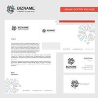 Fireworks Business Letterhead Envelope and visiting Card Design vector template