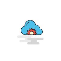 Flat Cloud setting Icon Vector