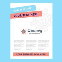 Internet setting Title Page Design for Company profile annual report presentations leaflet Brochure Vector Background